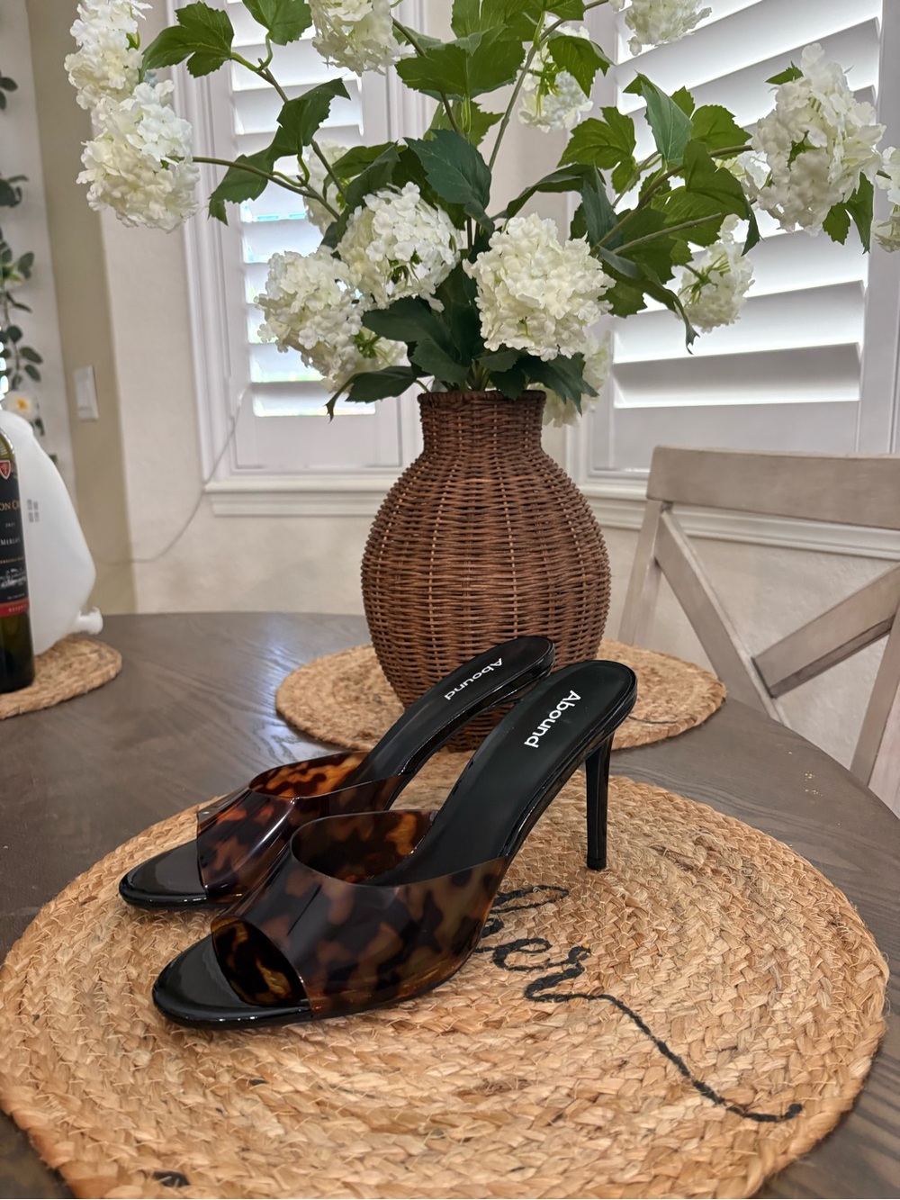 Abound Tortoiseshell High Heel Slide Sandals - Brown